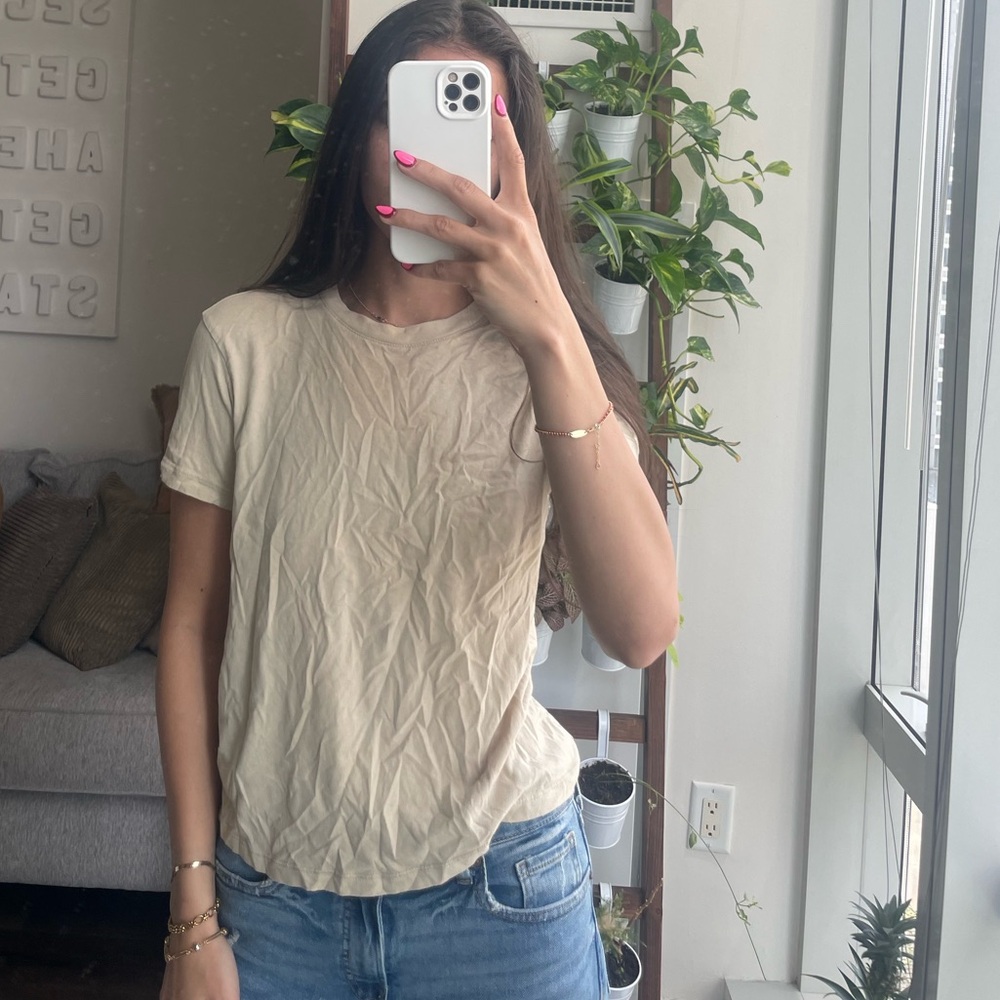 Casual Cream Women's Top